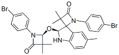 (S)-1-(4-BROMOPHENYL)-2'-((S)-1-(4-BROMOPHENYL)-3,3-DIMETHYL-4-OXOAZETIDIN-2-YLOXY)-3,3,5'-TRIMETHYLSPIRO[AZETIDINE-2.3'-INDOLINE]-4-ONE CAS#: 896746-35-3