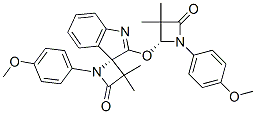 (S)-1-(4-METHOXYPHENYL)-2'-((R)-1-(4-METHOXYPHENYL)-3,3-DIMETHYL-4-OXOAZETIDIN-2-YLOXY)-3,3-DIMETHYLSPIRO[AZETIDINE-2,3'-INDOL]-4-ONE CAS#: 896746-39-7