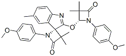 (S)-1-(4-METHOXYPHENYL)-2'-((R)-1-(4-METHOXYPHENYL)-3,3-DIMETHYL-4-OXOAZETIDIN-2-YLOXY)-3,3,5'-TRIMETHYLSPIRO[AZETIDINE-2,3'-INDOL]-4-ONE CAS#: 896746-40-0