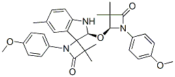 (S)-1-(4-METHOXYPHENYL)-2'-((S)-1-(4-METHOXYPHENYL)-3,3-DIMETHYL-4-OXOAZETIDIN-2-YLOXY)-3,3,5'-TRIMETHYLSPIRO[AZETIDINE-2.3'-INDOLINE]-4-ONE CAS#: 896746-32-0