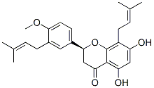 (S)-2,3-Dihydro-5,7-dihydroxy-2-[4-methoxy-3-(3-methyl-2-butenyl)phenyl]-8-(3-methyl-2-butenyl)-4H-1-benzopyran-4-one CAS#: 93772-44-2