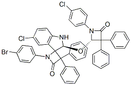 (S)-5'-CHLORO-1-(4-BROMOPHENYL)-2'-((S)-1-(4-CHLOROPHENYL)-4-OXO-3,3-DIPHENYLAZETIDIN-2-YLOXY)-3,3-DIPHENYLSPIRO[AZETIDINE-2.3'-INDOLINE]-4-ONE CAS#: 896746-36-4
