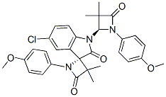 (S)-5'-CHLORO-1-(4-METHOXYPHENYL)-1'-((S)-1-(4-METHOXYPHENYL)-3,3-DIMETHYL-4-OXOAZETIDIN-2-YL)-3,3-DIMETHYLSPIRO[AZETIDINE-2.3'-INDOLINE]-2',4-DIONE CAS#: 896746-33-1