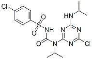 Urea, 1-(4-chloro-6-(isopropylamino)-s-triazin-2-yl)-3-(p-chlorophenyl)sulfonyl-1-isopropyl- CAS#: 98000-14-7