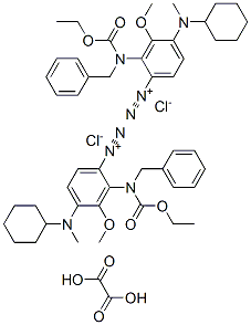 bis[2-[benzyl(ethoxycarbonyl)amino]-4-(cyclohexylmethylamino)-3-methoxybenzenediazonium chloride], oxalate CAS#: 94442-07-6