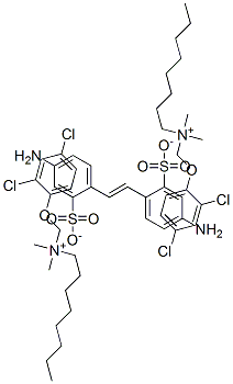 bis[[(2,4-dichlorophenoxy)methyl]dimethyloctylammonium] 4,4'-diaminostilbene-2,2'-disulphonate CAS#: 93840-59-6