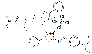 bis[3-[[4-(diethylamino)-o-tolyl]azo]-1,2-dimethyl-5-phenyl-1H-pyrazolium] tetrachlorozincate CAS#: 94277-66-4