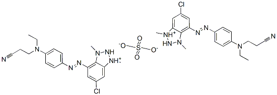 bis[6-chloro-4-[[4-[(2-cyanoethyl)ethylamino]phenyl]azo]-1,3-dimethyl-1H-benzotriazolium] sulphate CAS#: 97752-33-5