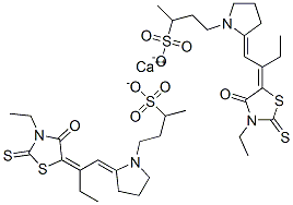 calcium bis[2-[2-(3-ethyl-4-oxo-2-thioxothiazolidin-5-ylidene)butylidene]-alpha-methylpyrrolidine-1-propanesulphonate] CAS#: 93882-02-1