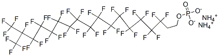 diammonium 3,3,4,4,5,5,6,6,7,7,8,8,9,9,10,10,11,11,12,12,13,13,14,14,15,15,16,16,17,18,18,18-dotriacontafluoro-17-(trifluoromethyl)octadecyl phosphate CAS#: 93857-43-3
