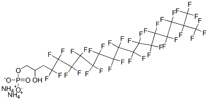 diammonium 4,4,5,5,6,6,7,7,8,8,9,9,10,10,11,11,12,12,13,13,14,14,15,15,16,16,17,17,18,19,19,19-dotriacontafluoro-2-hydroxy-18-(trifluoromethyl)nonadecyl phosphate CAS#: 94200-53-0