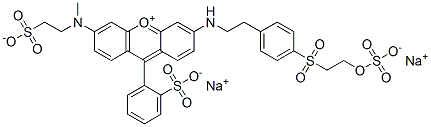 dihydrogen -3-[methyl(2-sulphonatoethyl)amino]-6-[[2-[4-[[2-(sulphonatooxy)ethyl]sulphonyl]phenyl]ethyl]amino]-9-(2-sulphonatophenyl)xanthylium , sodium salt CAS#: 94109-47-4
