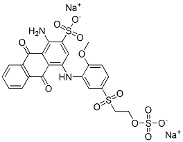 disodium 1-amino-9,10-dihydro-4-[[2-methoxy-5-[[2-(sulphonatooxy)ethyl]sulphonyl]phenyl]amino]-9,10-dioxoanthracene-2-sulphonate CAS#: 93904-41-7