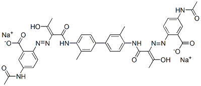 disodium 2,2'-[(3,3'-dimethyl[1,1'-biphenyl]-4,4'-diyl)bis[imino[1-(1-hydroxyethylidene)-2-oxoethylene]azo]]bis[5-acetamidobenzoate] CAS#: 94160-40-4