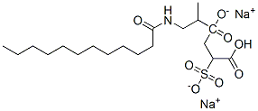disodium 4-[1-methyl-2-[(1-oxododecyl)amino]ethyl] 2-sulphonatosuccinate CAS#: 93859-29-1