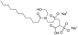 disodium 4-[2-[(2-hydroxyethyl)(1-oxododecyl)amino]ethyl] 2-sulphonatosuccinate CAS#: 94006-23-2