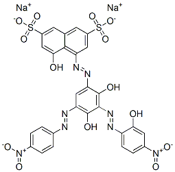 disodium 4-[[2,4-dihydroxy-3-[(2-hydroxy-4-nitrophenyl)azo]-5-[(4-nitrophenyl)azo]phenyl]azo]-5-hydroxynaphthalene-2,7-disulphonate CAS#: 93939-98-1