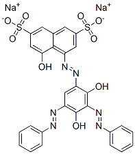 disodium 4-[[2,4-dihydroxy-3,5-bis(phenylazo)phenyl]azo]-5-hydroxynaphthalene-2,7-disulphonate CAS#: 97404-05-2