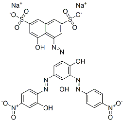 disodium 4-[[2,4-dihydroxy-5-[(2-hydroxy-4-nitrophenyl)azo]-3-[(4-nitrophenyl)azo]phenyl]azo]-5-hydroxynaphthalene-2,7-disulphonate CAS#: 93939-99-2