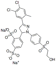 disodium 4-[3-(4,5-dichloro-2-methylphenyl)-4,5-dihydro-1-[4-[(2-hydroxyethyl)sulphonyl]phenyl]-1H-pyrazol-5-yl]benzene-1,3-disulphonate CAS#: 94333-46-7