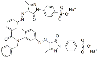 disodium 4-[4-[[3-[benzyl[3-[[4,5-dihydro-3-methyl-5-oxo-1-(4-sulphonatophenyl)-1H-pyrazol-4-yl]azo]benzoyl]amino]-p-tolyl]azo]-4,5-dihydro-3-methyl-5-oxo-1H-pyrazol-1-yl]benzenesulphonate CAS#: 93783-19-8