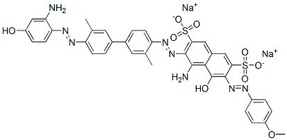 disodium 4-amino-3-[[4'-[(2-amino-4-hydroxyphenyl)azo]-3,3'-dimethyl[1,1'-biphenyl]-4-yl]azo]-5-hydroxy-6-[(4-methoxyphenyl)azo]naphthalene-2,7-disulphonate CAS#: 94159-53-2