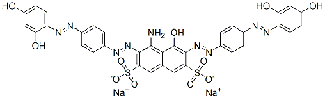 disodium 4-amino-3,6-bis[[4-[(2,4-dihydroxyphenyl)azo]phenyl]azo]-5-hydroxynaphthalene-2,7-disulphonate CAS#: 93982-62-8