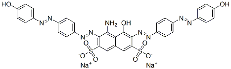 disodium 4-amino-5-hydroxy-3,6-bis[[4-[(4-hydroxyphenyl)azo]phenyl]azo]naphthalene-2,7-disulphonate CAS#: 94386-24-0