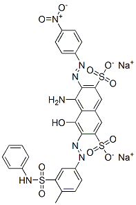 disodium 4-amino-5-hydroxy-6-[[4-methyl-3-[(phenylamino)sulphonyl]phenyl]azo]-3-[(4-nitrophenyl)azo]naphthalene-2,7-disulphonate CAS#: 97404-03-0