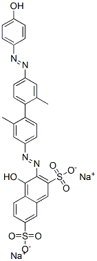 disodium 4-hydroxy-3-[[4'-[(4-hydroxyphenyl)azo]-2,2'-dimethyl[1,1'-biphenyl]-4-yl]azo]naphthalene-2,7-disulphonate CAS#: 93918-04-8