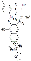 disodium 4-hydroxy-3-[(4-methyl-2-sulphonatophenyl)azo]-7-[[[6-(vinylsulphonyl)bicyclo[2.2.1]hept-2-yl]carbonyl]amino]naphthalene-2-sulphonate CAS#: 93803-34-0