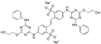 disodium 4,4'-bis[[6-anilino-4-(2-hydroxyethoxy)-1,3,5-triazin-2-yl]amino]stilbene-2,2'-disulphonate CAS#: 93982-93-5