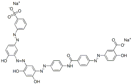 disodium 5-[[4-[[[4-[[2,4-dihydroxy-5-[[2-hydroxy-5-[(3-sulphonatophenyl)azo]phenyl]azo]phenyl]azo]phenyl]amino]carbonyl]phenyl]azo]salicylate CAS#: 94021-32-6