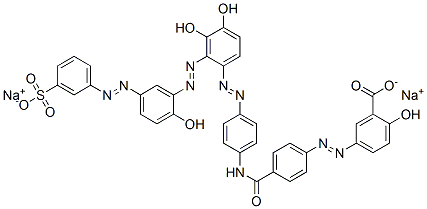 disodium 5-[[4-[[[4-[[dihydroxy[[2-hydroxy-5-[(3-sulphonatophenyl)azo]phenyl]azo]phenyl]azo]phenyl]amino]carbonyl]phenyl]azo]salicylate CAS#: 93918-07-1