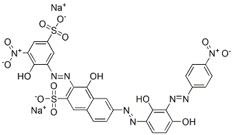 disodium 6-[[2,4-dihydroxy-3-[(4-nitrophenyl)azo]phenyl]azo]-4-hydroxy-3-[(2-hydroxy-3-nitro-5-sulphonatophenyl)azo]naphthalene-2-sulphonate CAS#: 97337-89-8