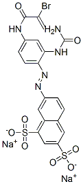 disodium 7-[[2-[(aminocarbonyl)amino]-4-[(2-bromo-1-oxoallyl)amino]phenyl]azo]naphthalene-1,3-disulphonate CAS#: 93804-44-5