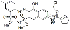 disodium 7-[[[6-[(2-chloroethyl)sulphonyl]bicyclo[2.2.1]hept-2-yl]carbonyl]amino]-4-hydroxy-3-[(4-methyl-2-sulphonatophenyl)azo]naphthalene-2-sulphonate CAS#: 93803-33-9