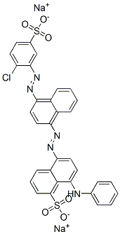 disodium 8-anilino-5-[[4-[(2-chloro-5-sulphonatophenyl)azo]naphthyl]azo]naphthalene-1-sulphonate CAS#: 97889-95-7