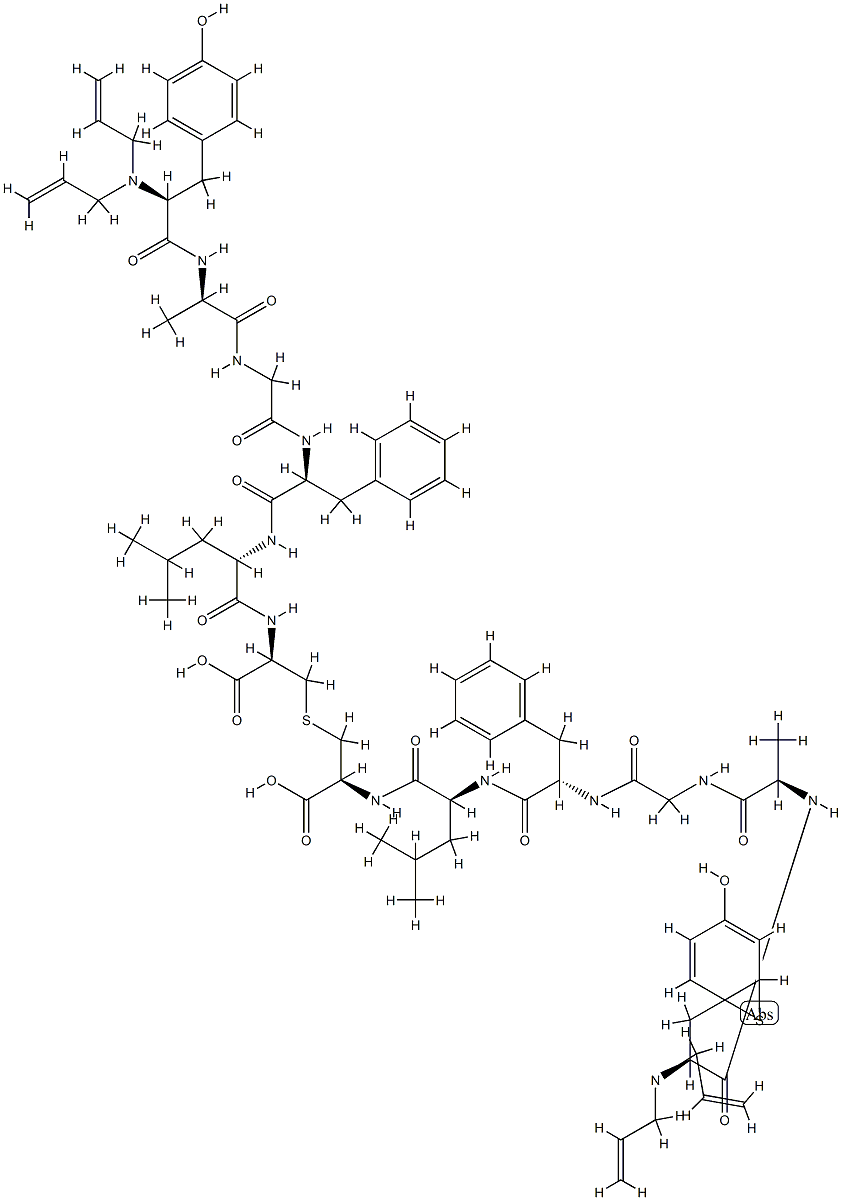 enkephalin-Leu, N,N-diallyl-Ala(2)-bis(cystine)(6)- CAS#: 93450-55-6