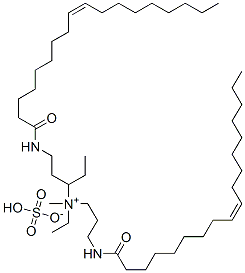 ethyl (Z,Z)-ethyl(methyl)[3-[(1-oxo-9-octadecenyl)amino]propyl][3-[(1-oxo-9-octadecenyl)amino]propyl]ammonium sulphate CAS#: 94070-90-3