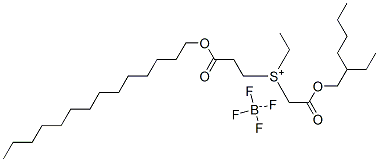 ethyl[2-[(2-ethylhexyl)oxy]-2-oxoethyl][3-oxo-3-(tetradecyloxy)propyl]sulphonium tetrafluoroborate(1-) CAS#: 93918-81-1