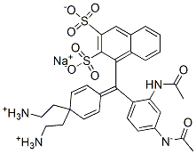 hydrogen [4-[4-(diethylamino)-alpha-(disulphonato-1-naphthyl)benzylidene]cyclohexa-2,5-dien-1-ylidene]diethylammonium, sodium salt CAS#: 97889-87-7