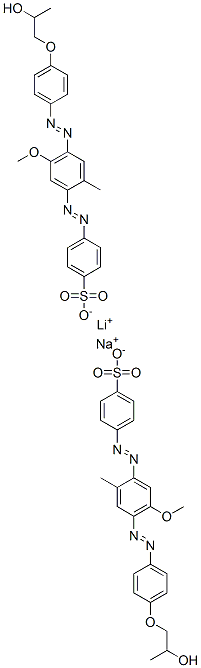 lithium sodium 4-[[4-[[4-(2-hydroxypropoxy)phenyl]azo]-5-methoxy-2-methylphenyl]azo]benzenesulphonate CAS#: 94313-96-9