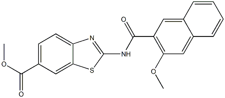 methyl 2-{[(3-methoxynaphthalen-2-yl)carbonyl]amino}-1,3-benzothiazole-6-carboxylate CAS#: 888409-16-3