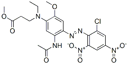 methyl N-[5-(acetylamino)-4-[(2-chloro-4,6-dinitrophenyl)azo]-2-methoxyphenyl]-N-ethyl-beta-alaninate CAS#: 93805-18-6