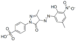p-[4,5-dihydro-4-[(2-hydroxy-5-methyl-3-nitrophenyl)azo]-3-methyl-5-oxo-1H-pyrazol-1-yl]benzenesulphonic acid CAS#: 93918-02-6