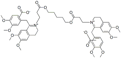 pentamethylenedi(oxy)bis(3-oxopropyl)bis[1-(3,4-dimethoxybenzyl)-3,4-dihydro-6,7-dimethoxyisoquinolinium] diacetate CAS#: 94023-63-9