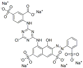 pentasodium 2-[[4-chloro-6-[[8-hydroxy-3,6-disulphonato-7-[(2-sulphonatophenyl)azo]-1-naphthyl]amino]-1,3,5-triazin-2-yl]amino]-5-sulphonatobenzoate CAS#: 94006-25-4