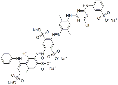 pentasodium 3-[[4-[[4-[[4-chloro-6-[(3-sulphonatophenyl)amino]-1,3,5-triazin-2-yl]amino]-2,5-dimethylphenyl]azo]-2,5-disulphonatophenyl]azo]-4-hydroxy-5-(phenylamino)naphthalene-2,7-disulphonate CAS#: 93983-23-4