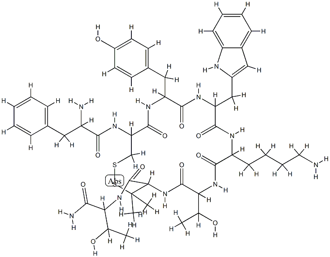 phenylalanyl-cyclo(cysteinyl-tyrosyltryptophyl-lysyl-threonyl-penicillamine)threoninamide CAS#: 96384-03-1